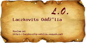 Laczkovits Odília névjegykártya